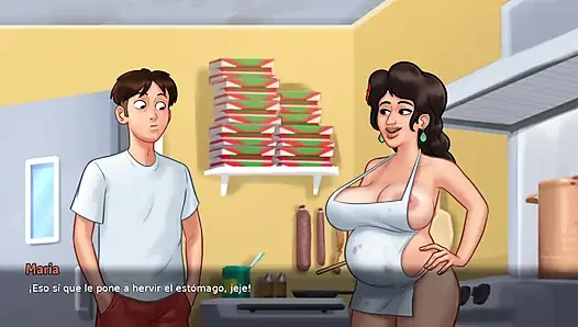Hamile olgun orta yaşlı seksi kadın, oldukça ateşli - yaz mevsimi efsanesi