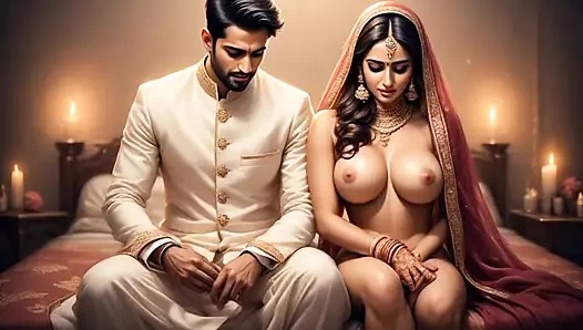 Beautiful indian housewife aunty boobs press