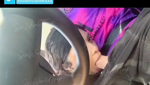 SexWorldTrip - I love Latina Teen Amateur Blowjob Car - Real Amateur Young Chica sucking in car - Love suck tourist driving car