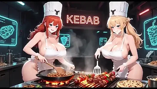 Komik aşçı videosu, ai animasyon