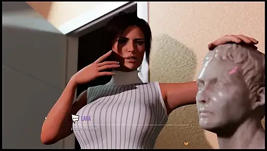 Croft Adventures Oyunu Hentai Parodi Bölüm 7 Büyük Siyah Penis Göğüs Işi ve Kütüphaneci ile Üçlü!