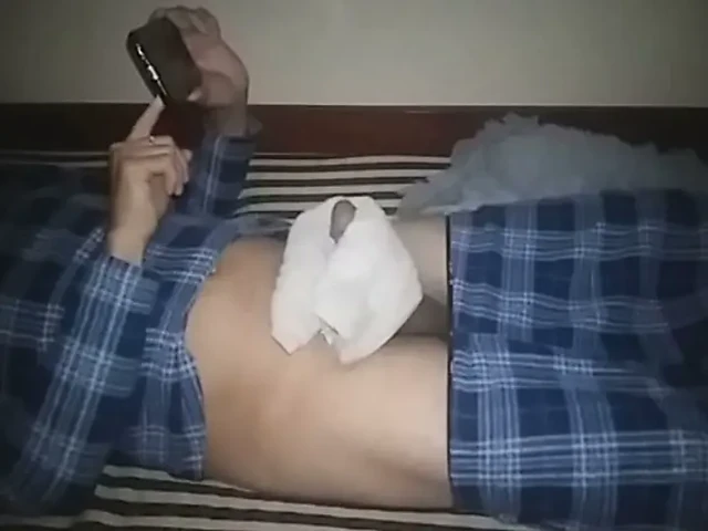 Jacking off while watching a video of my girlfriend.