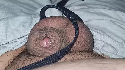 Sürtük hizmetçi odasını temizlerken üvey oğul sikini teşhir ediyor