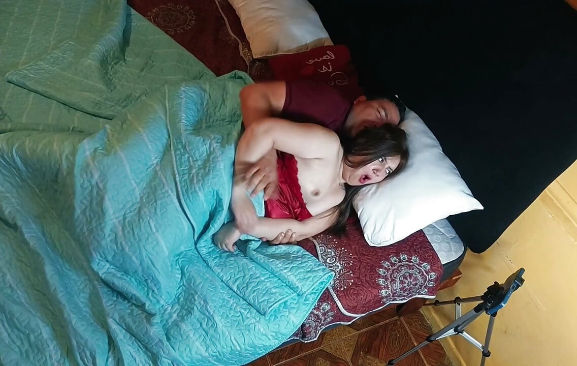 I share a bed with my stepsister, and we end up fucking.