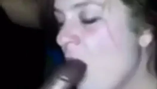 White Chick Jerks & Sucks BBC