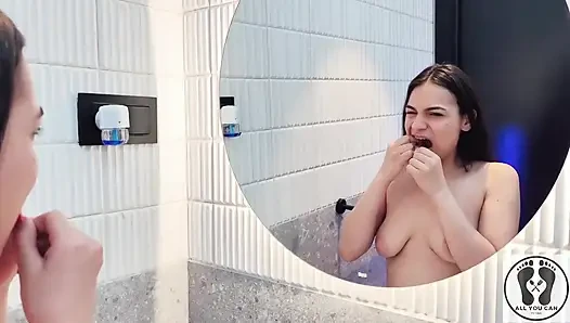 4k diş hijyen uzmanı rutin ağız fetişi yakın çekim çıplak