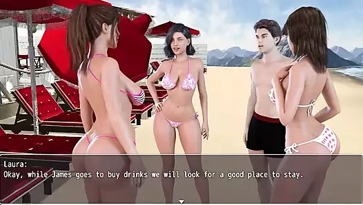 Laura sırları: ateşli kızlar plajda seksi sürtük bikini giyiyor - bölüm 31