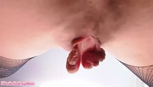 Nicole Dupapillon İngiltere'nin en uzun dudaklı bakış açısı yüze oturma