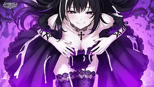 Goth Girl Fan Fucks Rockstar Backstage  - Hentai