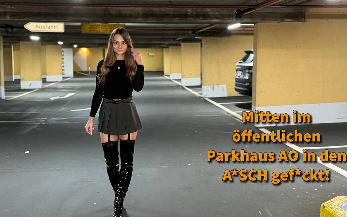 Genç, yeraltı otoparkında Puplik'in poposundan sikilir