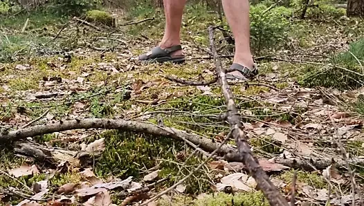 Naked in the Wood Cumshot