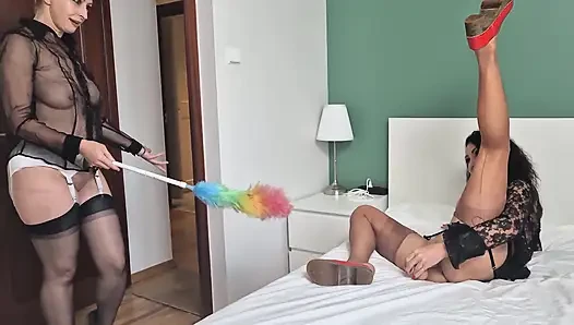 Yaramaz naylon çorap ve ıslak zevkler: çorap baştan çıkarma