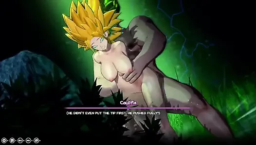 İki süper Saiyan kız ultra içgüdüsel adama karşı