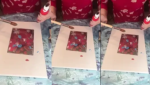 Büyük gözlüklü asmr akrilik sanat bust içinde çiçek açıyor bölüm 1