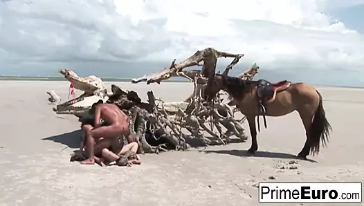 Kıllı esmer druuna her delikten bir yarak alıyor