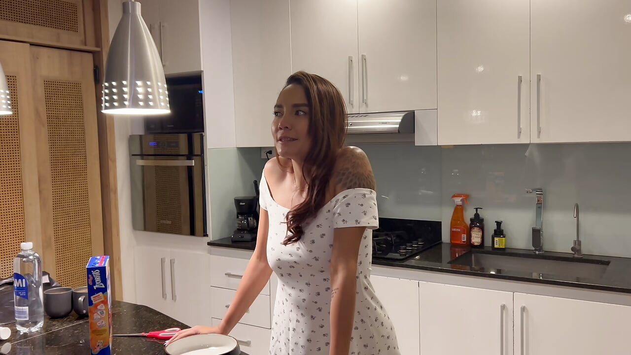 Cute Latina Girl Next Door Gets Creampied Passionately by Big White Cock