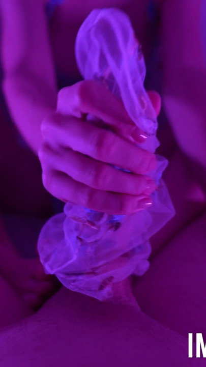 Step Sister Footjob in Sheer Floral Socks | Clip 1