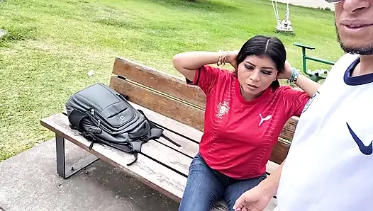 The park ranger is convinced to help a sweet fan from Spain.