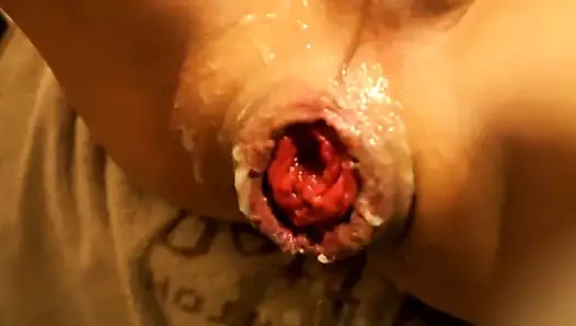 Çıplak crossdressor yumruk benim teleskopik anal gül