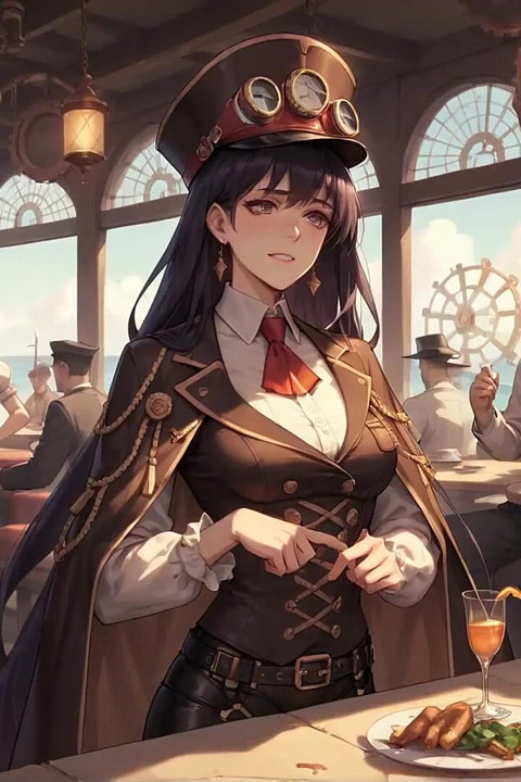 Kremsi steampunk baştan çıkarma: hizmetçinin krem şanti patlaması