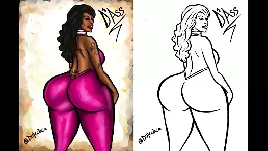 Büyük götlü cherokee d göt illüstrasyon