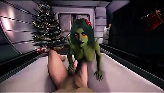 Seksi gamora yarağa biniyor