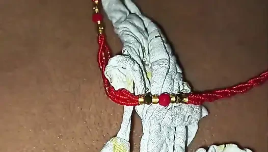 Thick hair in my thick pussy at night I fucked my pussy in doggy style by sliding my panty tights and I killed my pussy.