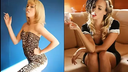 Çekici sigara içen çift dışarı