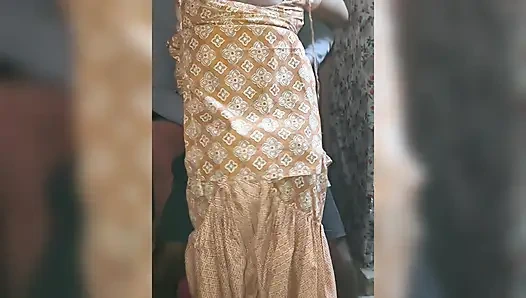 Indisch dorp heet Salwars roet ind Desi meisje