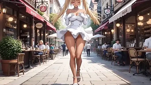 Rumi ile yürüyüş - amcığıyla oynuyor