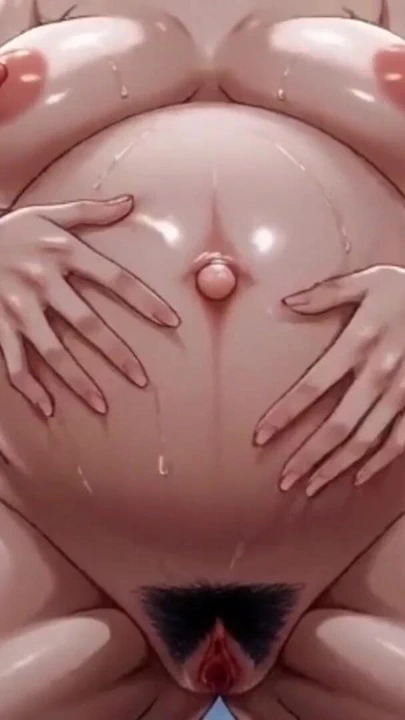 Hamile kadın geniş, ıslak vajinasıyla odasında mastürbasyon yapıyor. | Klip 1