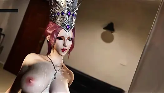 Animasyonlu tanrıça alevi: 3 boyutlu kıvrımlar parlıyor - 3 boyutlu animasyon hentai