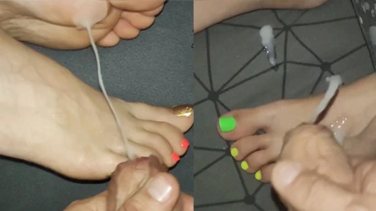 Two secret cumshots on gorgeous legs. There's a slowdown and the best shots at the and. Ponri