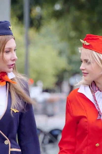 Lika Star и Marilyn Crystal, стюардессы трахаются лучше