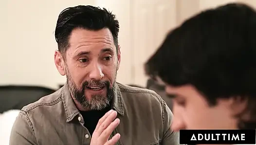ADULT TIME - Virgin Boy Teams Up With Stepdad To Fuck Horny Blindfolded Stepmom Dana Vespoli
