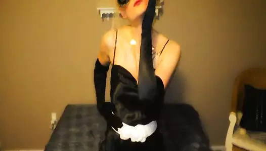 lüks glamour karısı fucked içinde saten elbise