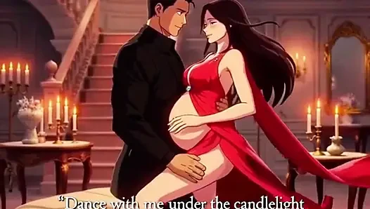Romantic candlelight dinner that ends with husband making love to pregnant Ayesha on table