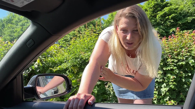 Slut Julia Winter lets strangers fuck her in the industrial park without a condom! Back to the office with cum on your face!