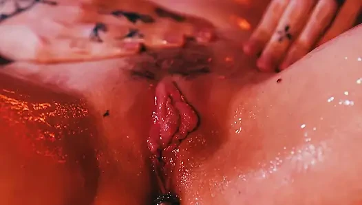 Sinematik 6k mastürbasyon, asmr orgazmı, tıkalı ve damlayan