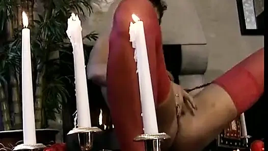 Wax Session with a German Lady Who Masturbates