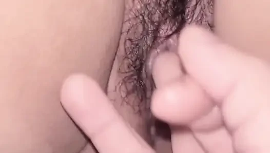This is my and he fingers playing with it.
