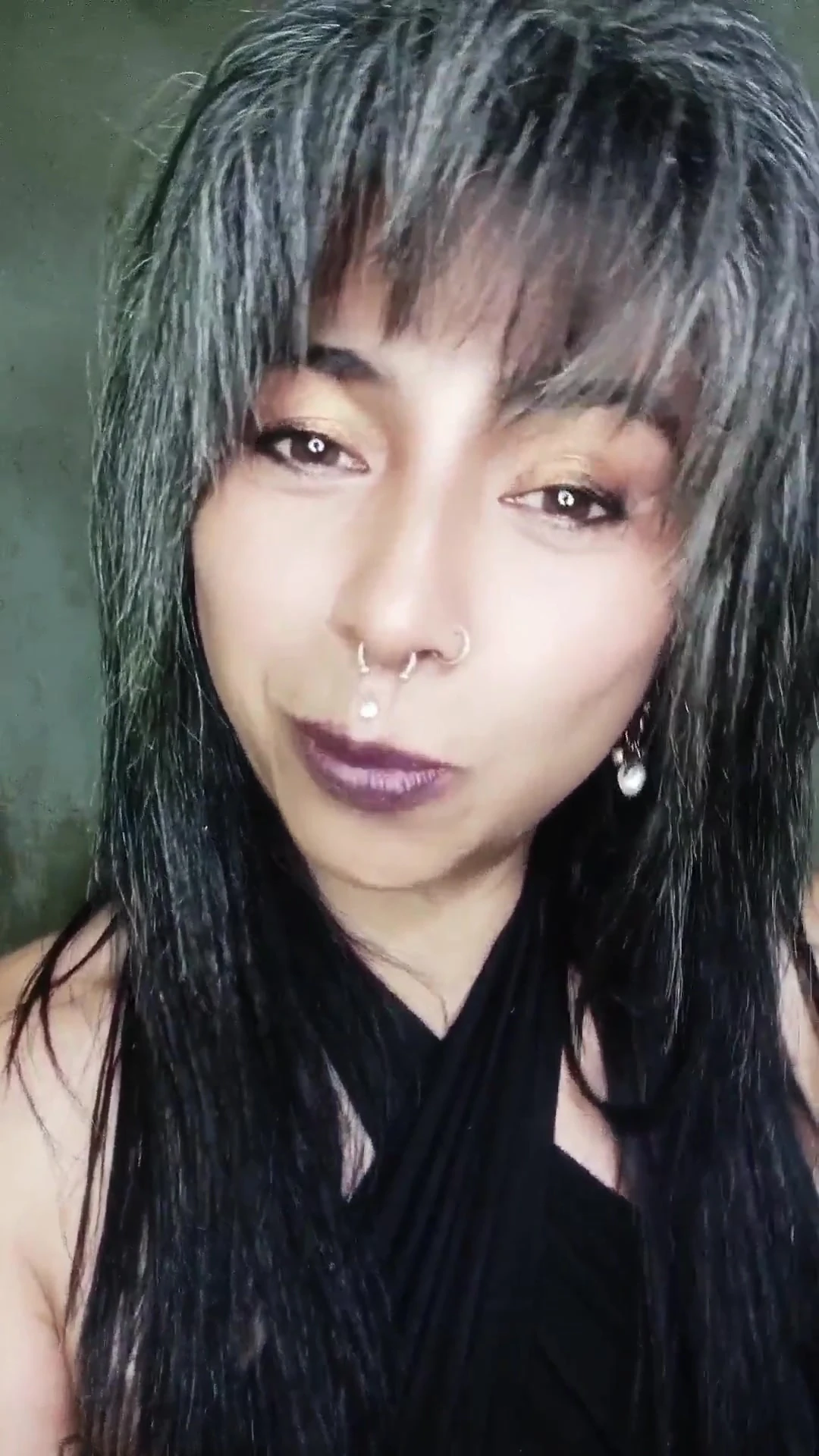 Sensual Black Suit Smoke Tease - Topless Seduction