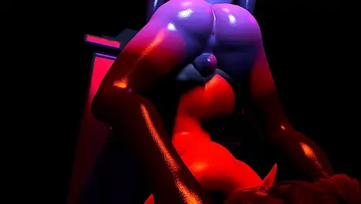 İri göğüslü succubus sürtük büyük canavar yarağı yutuyor ve sonra sıkı amını parçalıyor yoğun amcık sikişi ve derin dölleme