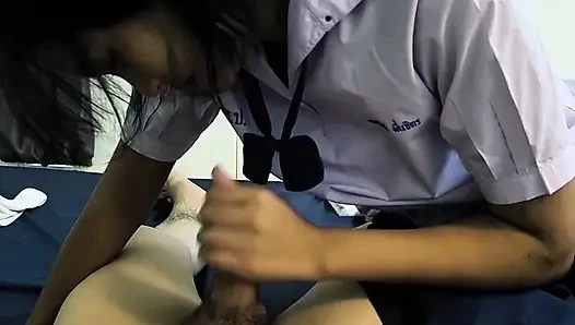En primer plano - estudiante tailandesa