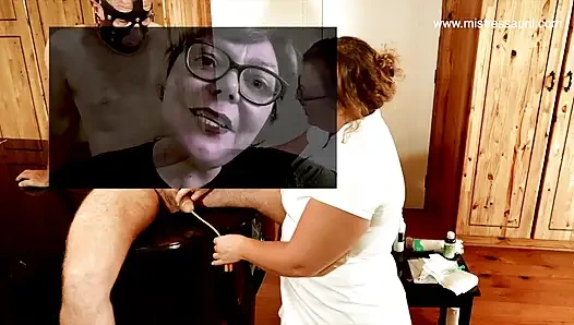 Dominatrix sahibe April tıbbi kobay