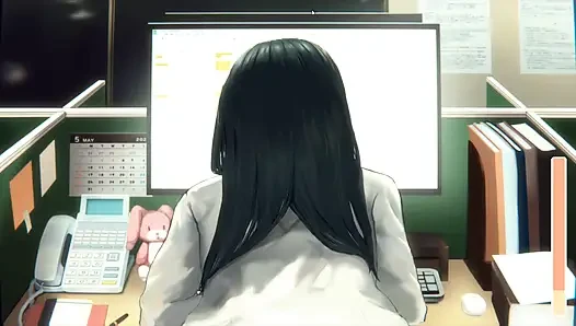 Hentai oyunu - bu ofis çalışanı götünü bana doğru çevirmeye devam ediyor