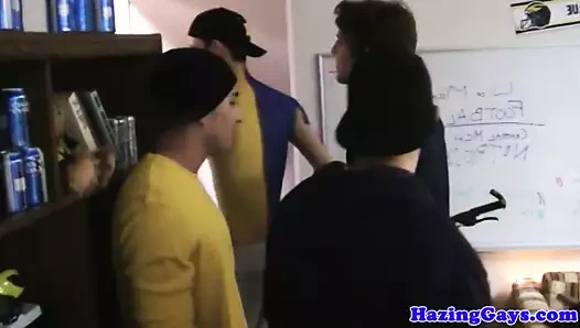 Dorm amateurs assfucking during hazing