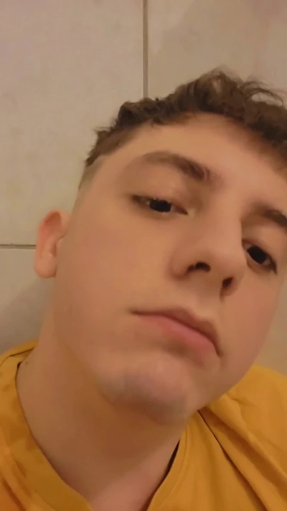 Cute boy pisses in his face and cums | Clip 1
