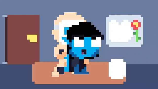 Uzaylı kız yatakta maskeli led adam tarafından sikiliyor (tam animasyon)