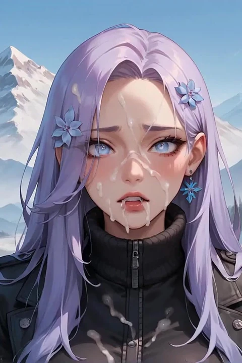 Snow Queen'in alp tepelerinde süt püskürterek orgazmı